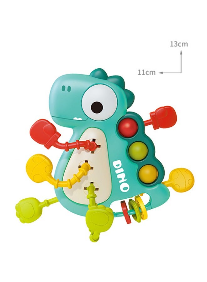 Montessori Toy for Baby 0-2 Years Old, Cute Dragon Design Baby Sensory Teething Toys with Rattles for Toddlers Boy Girl Birthday Gifts(dino) - Image 2