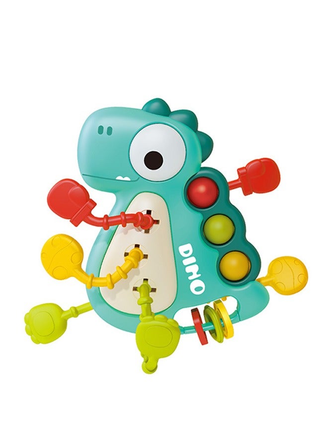 Montessori Toy for Baby 0-2 Years Old, Cute Dragon Design Baby Sensory Teething Toys with Rattles for Toddlers Boy Girl Birthday Gifts(dino) - Image 1