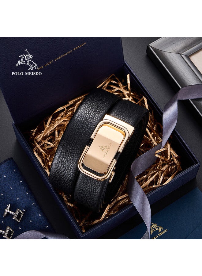 Polomeisdo Paul Meisite Men's Leather Belt, Genuine Leather Waistband, Self-operated Belt Gift Box, Qixi Valentine's Day Gift For Boyfriend Or Husband - Image 3