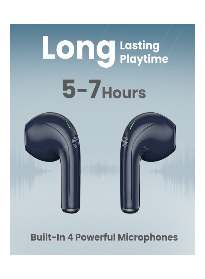 Moxedo True Wireless Earbuds S6 Bluetooth 5.3 7 Hours Playing Time 300 mAh Charging Case (Blue) - Image 4