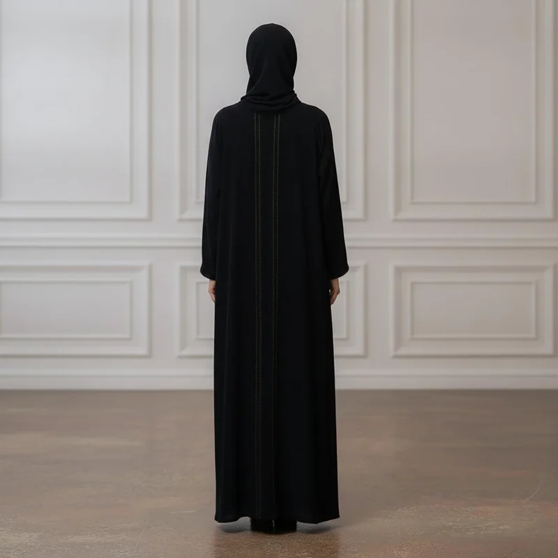 Nukhbaa  Geometric Stitch Abaya | Nida Fabric-916 for Women | Best Price UAE