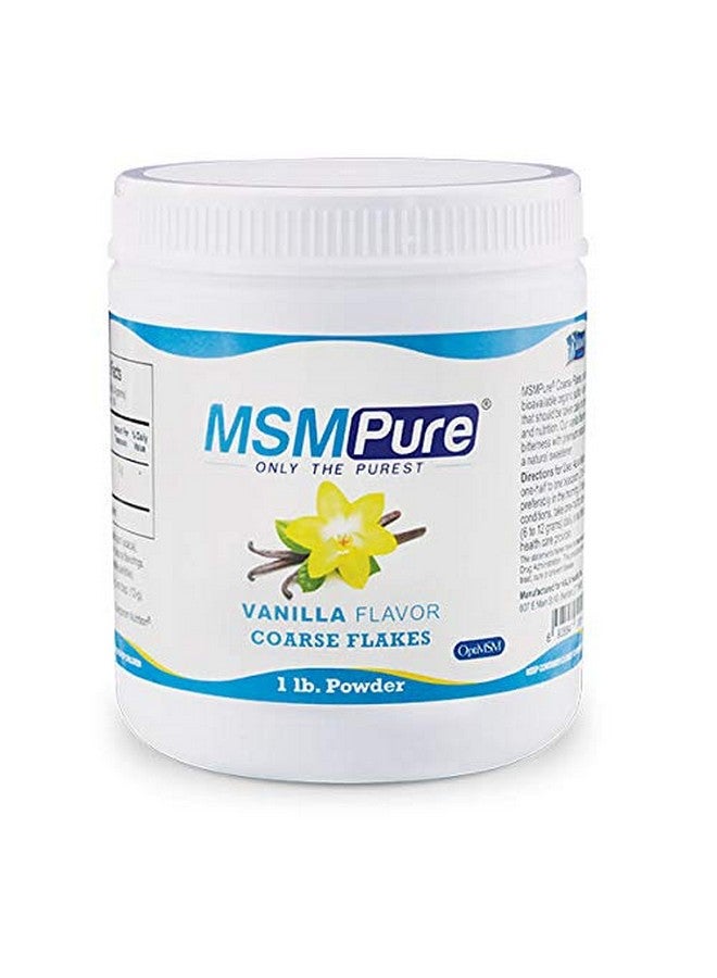KALA HEALTH MSMPure Vanilla Flavored Coarse MSM Powder Flakes - US-Sourced MSM for Joint Health, Skin Appearance, and Hair & Nail Support - 1 lb, Organic Sulfur - Image 1
