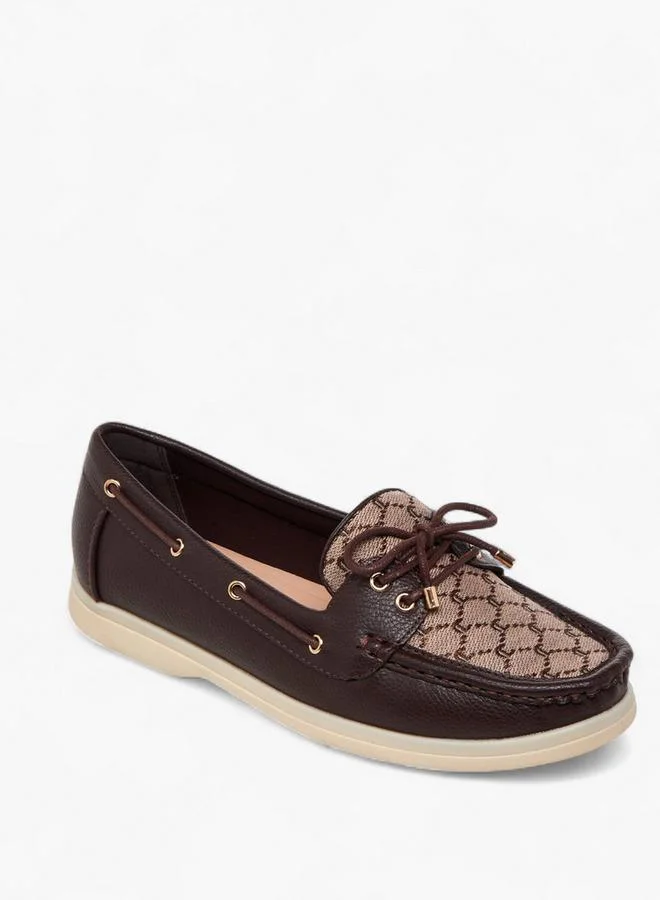 Le Confort Women Monogram Detail Slip-On Moccasins