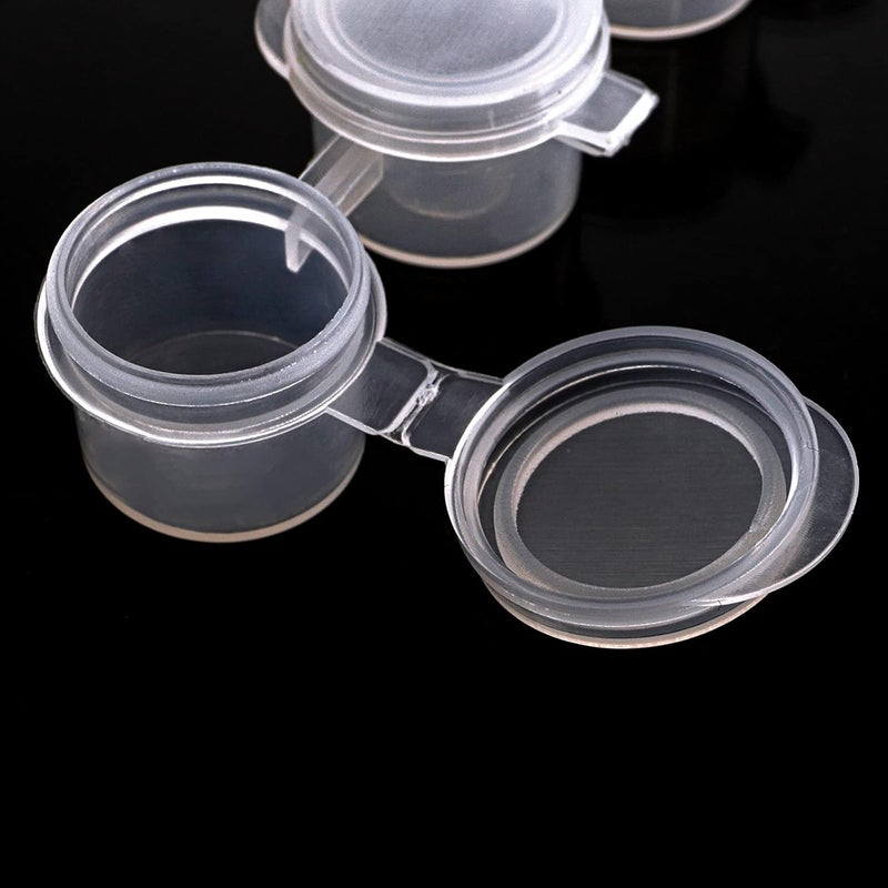 ZEAYEA 100 Strips 600 Pots Paint Pots Strips, 2ml/ 0.07 oz Empty Paint Cup Pots with Lids, Arts Crafts Plastic Storage Containers for Classrooms Schools Paintings Art Summer Camps - Image 4