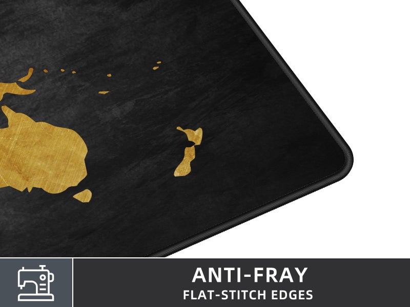 Rinaze Mouse Pad Desk Mat, Multifunctional Large Gaming Mousepad, Office Desk Pad with Washable Durable Design, Keyboard Pad in Black World Map - Image 5