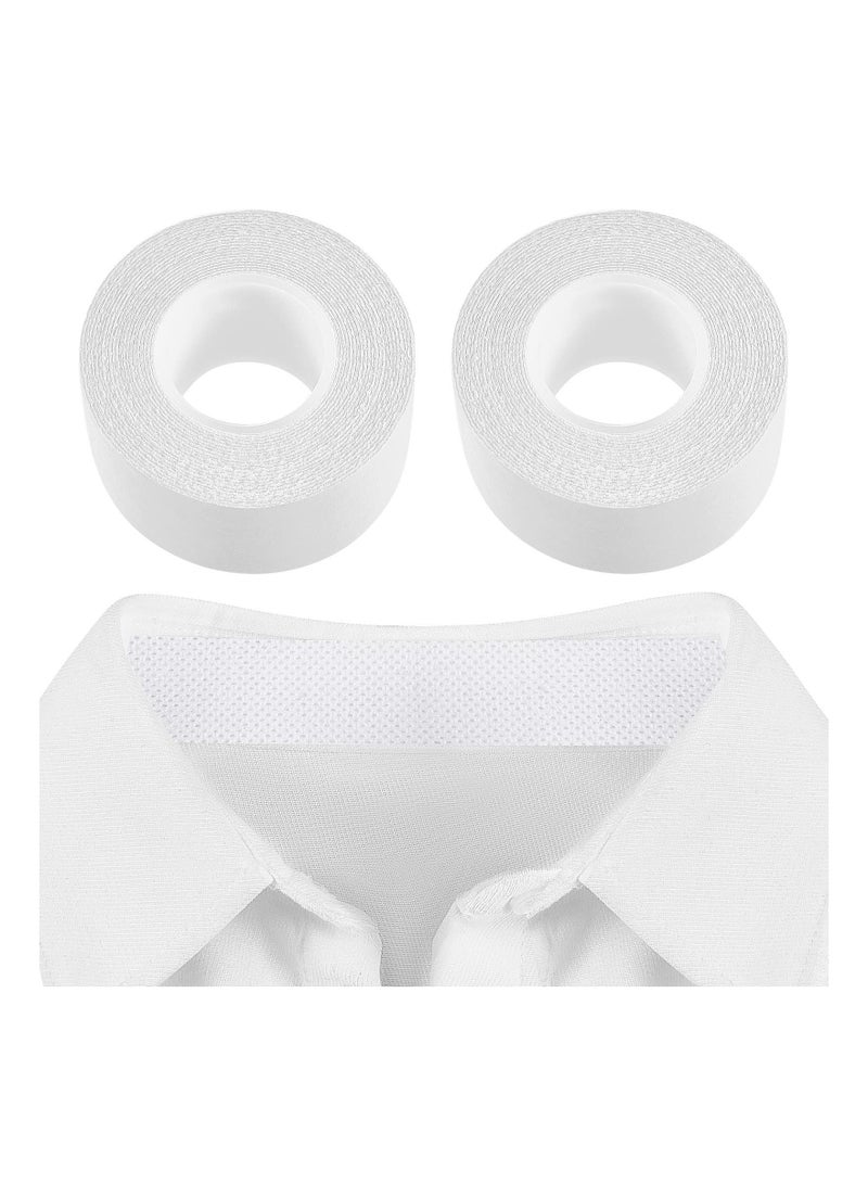 XiuWoo Sweat Pads Collar Protector, Disposable Shirt Tape, 2 Rolls for Hat Self Adhesive Invisible Neck Liner Tape Patches Protector Against Stain - Image 1