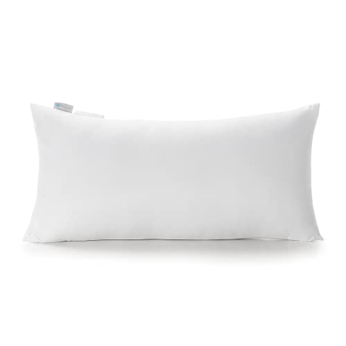 Acanva Polyester Decorative Rectangle Throw Pillow Inserts, Hypoallergenic Form Stuffer Cushion Sham Filler, 16x26, White, 1 Count (Pack of 1) - Image 1