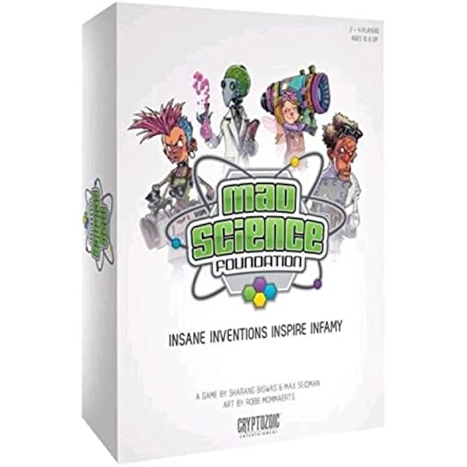 CRYPTOZOIC ENTERTAINMENT Mad Science Foundation Board Game for 24 Players Ages 15  Up - Image 1