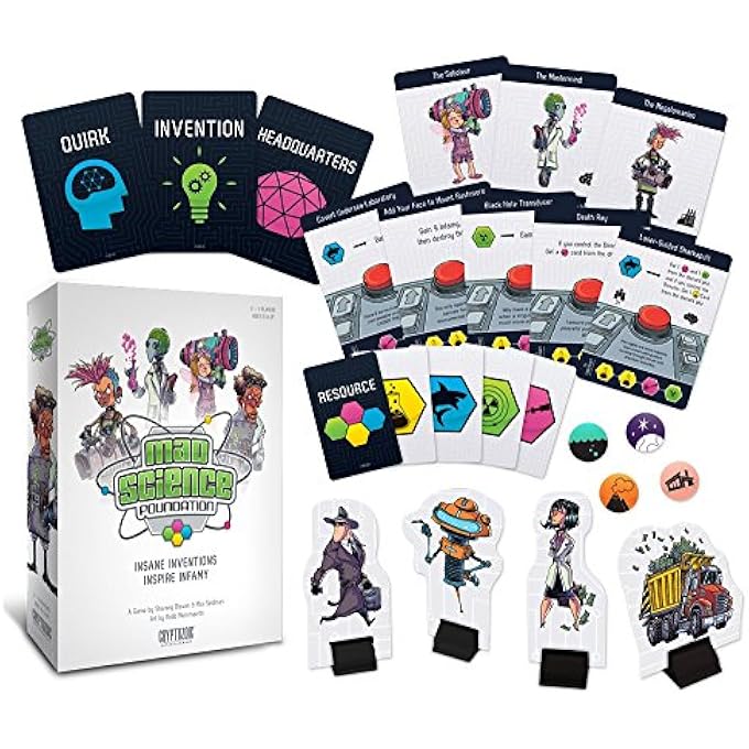 CRYPTOZOIC ENTERTAINMENT Mad Science Foundation Board Game for 24 Players Ages 15  Up - Image 3