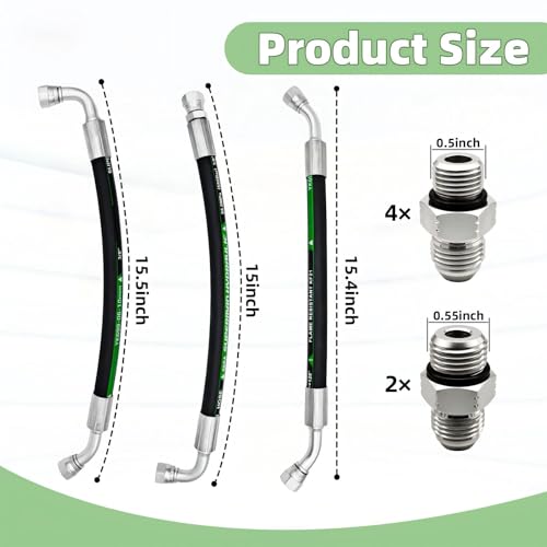 YaBeHo High Pressure Oil PumpHPOP Hoses and Crossover Line Kit for Ford Excursion F250 F350 F450 F550 Super Duty 19992003 73L Powerstroke Turbo Engine - Image 3