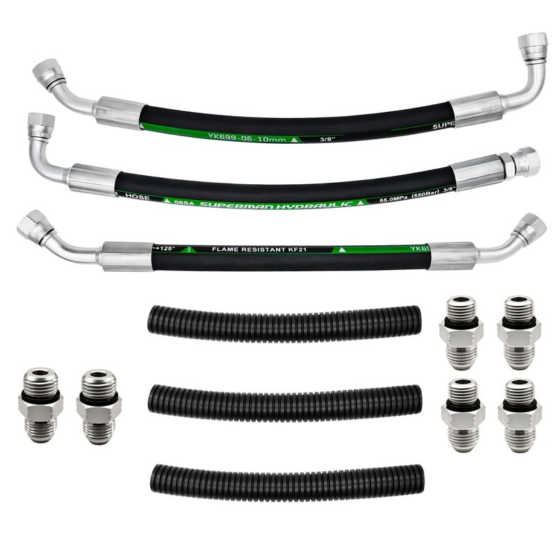 YaBeHo High Pressure Oil PumpHPOP Hoses and Crossover Line Kit for Ford Excursion F250 F350 F450 F550 Super Duty 19992003 73L Powerstroke Turbo Engine - Image 2