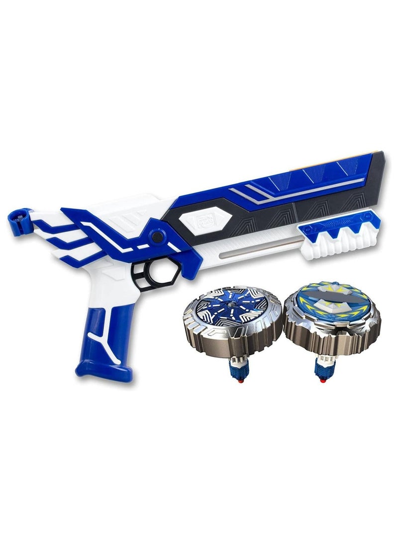Silverlit Dual Shot Blaster Toy Weapons | Spinning Top with Multi-Coloured Design | One Size  - Image 1