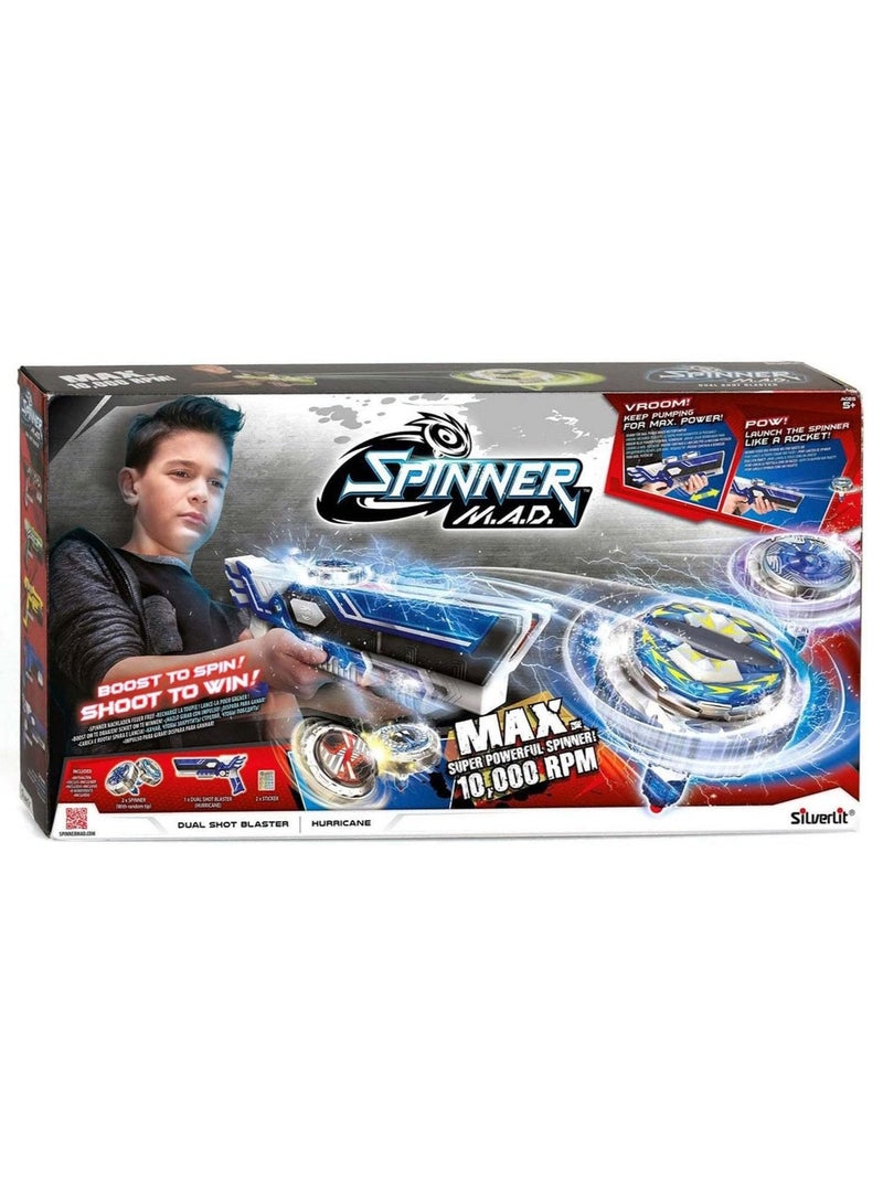 Silverlit Dual Shot Blaster Toy Weapons | Spinning Top with Multi-Coloured Design | One Size  - Image 2