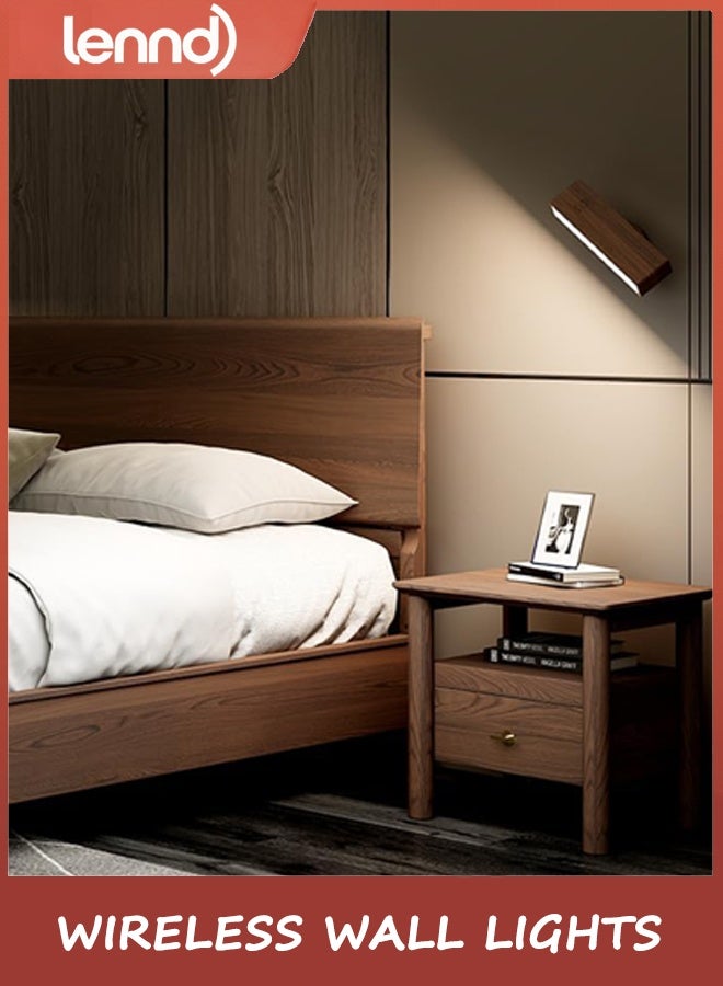 LENND Wall Sconces Rechargeable,Wireless Wall Lights Indoor,Wall Mounted Lamp with Touch Control Dim 360°Rotation, Cordless Stick On Wall Light for Bedroom Reading Bedside Living Room(1 Pack) - Image 5