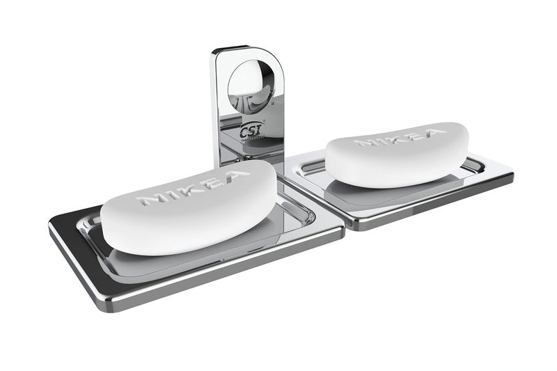 CSI INTERNATIONAL Stainless Steel Double Soap Holder for Bathroom | Rustproof Wall-Mounted Soap Dish Stand | Premium Bathroom Accessories for Shower & Sink - Pack of 1 - Image 5
