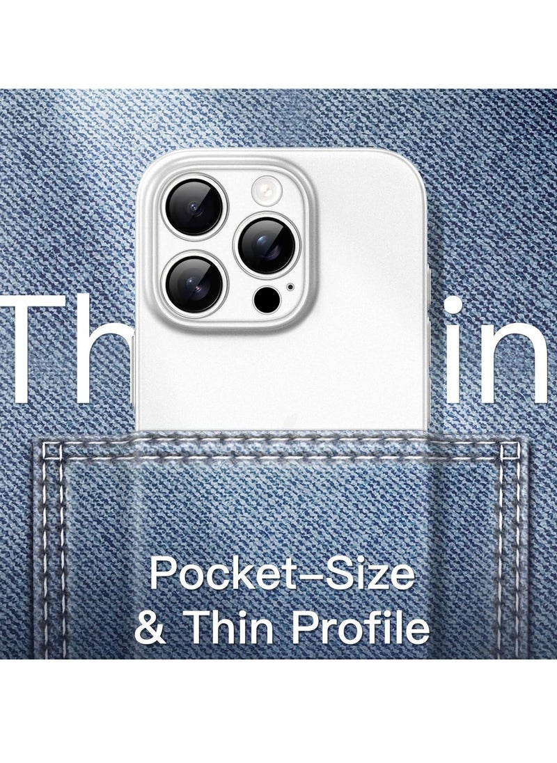 Raxoom Ultra Slim (0.35mm Thin) Case for iPhone 16 Pro 6.3 Inch â€“ Camera Lens Full Protection, Lightweight Matte Finish PP Hard Minimalist Cover (Frosted Clear) | Anti-Fingerprint & Non-Yellowing - Image 5