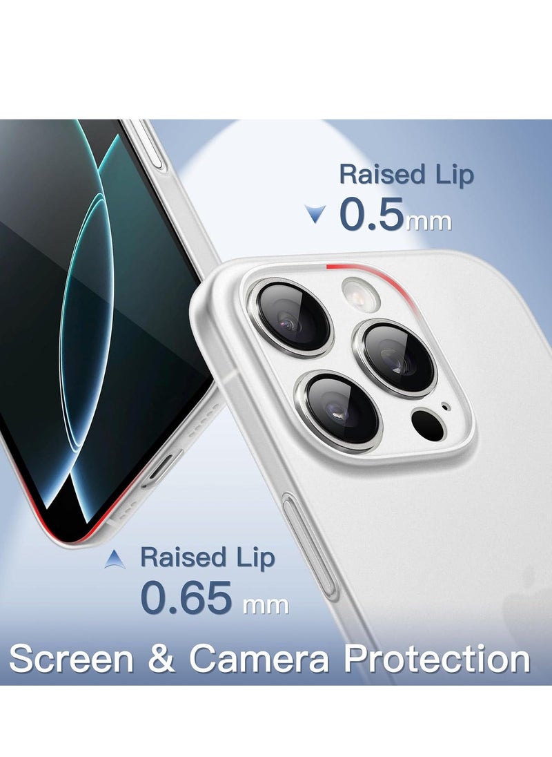 Raxoom Ultra Slim (0.35mm Thin) Case for iPhone 16 Pro 6.3 Inch â€“ Camera Lens Full Protection, Lightweight Matte Finish PP Hard Minimalist Cover (Frosted Clear) | Anti-Fingerprint & Non-Yellowing - Image 4