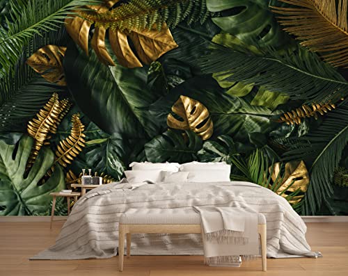 MFWFM Tropical Wallpaper Jungle Banana Leaf Wall Mural Wallpaper for Living Room Not Peel n Stick - Image 1