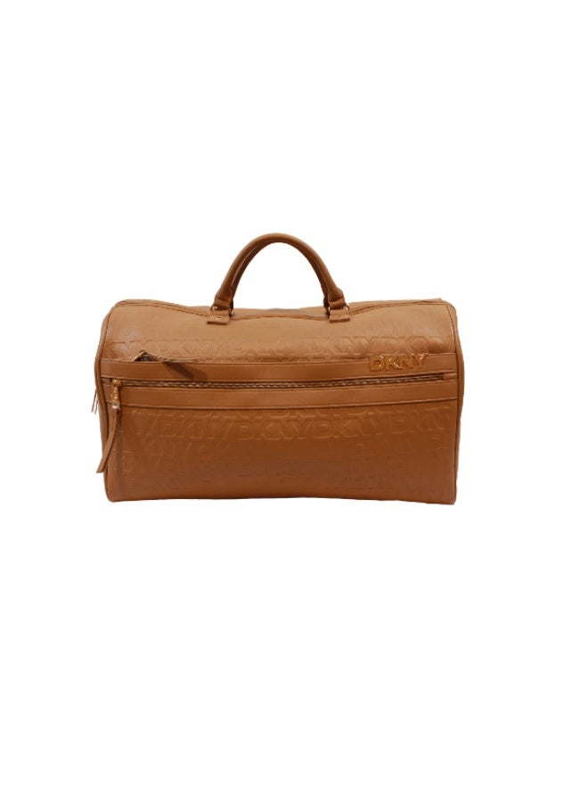 دكني حقيبة دافل دي كيه إن واي عمودية بنقش بارز للجنسين بعجلات خفيفة للغاية بلونين والجوز - Image 1