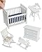 iLAND Miniature Dollhouse Furniture for Nursery Babyroom on 112 Scale Realisitc Doll House Furniture and Accessories Set Lovely for Teens Dollhouse Enthusiasts - Image 2