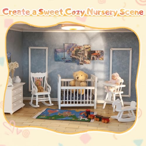 iLAND Miniature Dollhouse Furniture for Nursery Babyroom on 112 Scale Realisitc Doll House Furniture and Accessories Set Lovely for Teens Dollhouse Enthusiasts - Image 5