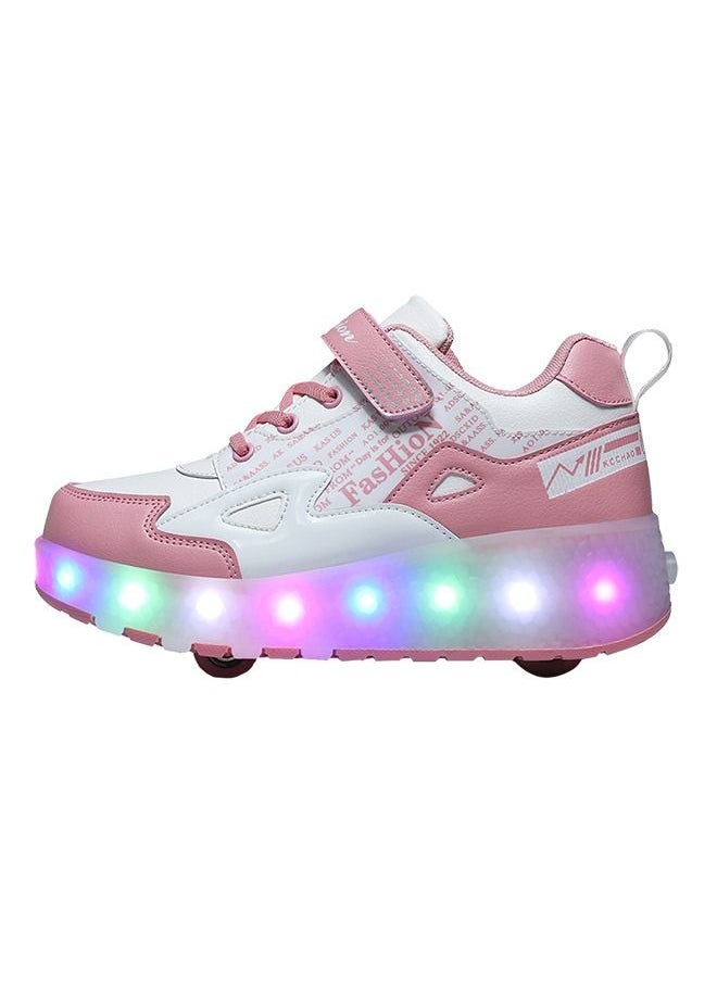 Generic Adult Two-wheel Charging Roller Skating Shoes Can Be USB Charged  - Image 2