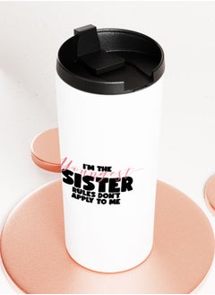 LIT White Tumbler Youngest Sister Gift Straight Tumbler Sister Present Funny Family Gifts  - Image 3