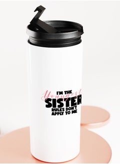 LIT White Tumbler Youngest Sister Gift Straight Tumbler Sister Present Funny Family Gifts  - Image 4