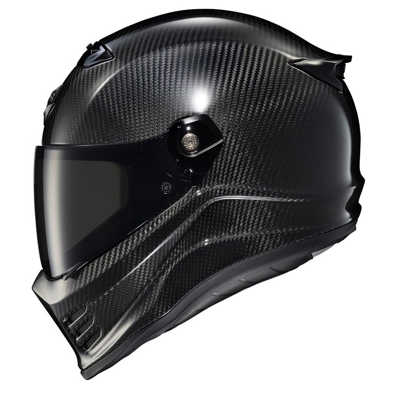 ScorpionEXO Covert FX Carbon Fiber Full Face Motorcycle Helmet Street Fighter Style Bluetooth Ready Speaker Pockets DOT ECE Solid Gloss Black Medium - Image 2