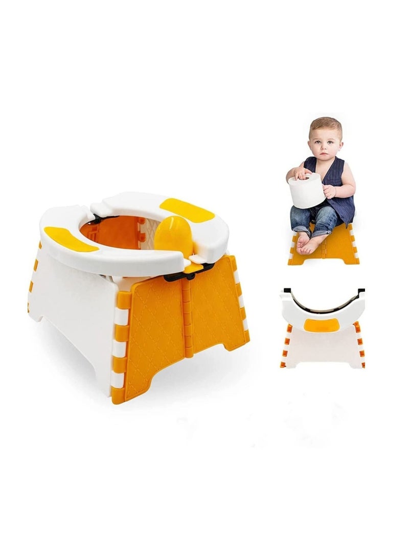 Y&D Portable Potty for Toddler Travel, Foldable Training Seat Boys Girls, Collapsible Potty, Chair Home, Car, Outdoor Picnic, Beach, With 30 Disposable Bags  - Image 1