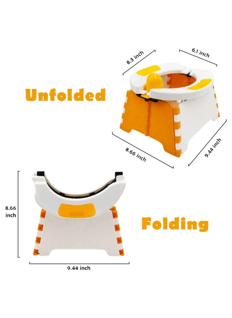 Y&D Portable Potty for Toddler Travel, Foldable Training Seat Boys Girls, Collapsible Potty, Chair Home, Car, Outdoor Picnic, Beach, With 30 Disposable Bags  - Image 2