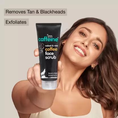 MCaffeine mCaffeine Coffee Tan Removal Face Scrub 100gm Exfoliate Scrub Blackhead Remover Whitehead Remover Dead Skin Remover Detan Pack Caffeine Walnut Scrub for Face Face Scrub For Women Men  - Image 2