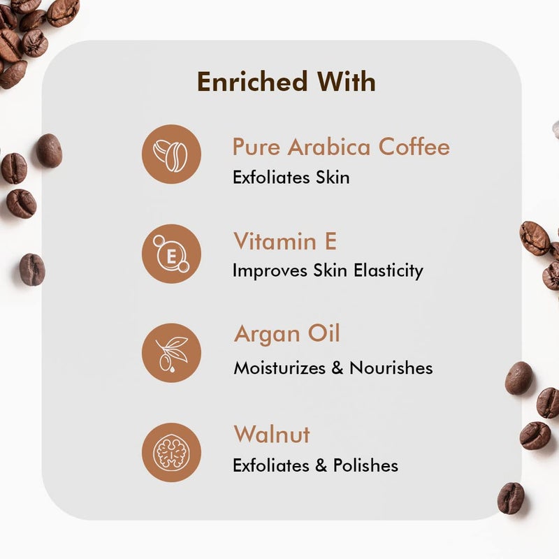 MCaffeine mCaffeine Coffee Tan Removal Face Scrub 100gm Exfoliate Scrub Blackhead Remover Whitehead Remover Dead Skin Remover Detan Pack Caffeine Walnut Scrub for Face Face Scrub For Women Men  - Image 4