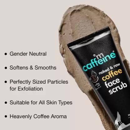 MCaffeine mCaffeine Coffee Tan Removal Face Scrub 100gm Exfoliate Scrub Blackhead Remover Whitehead Remover Dead Skin Remover Detan Pack Caffeine Walnut Scrub for Face Face Scrub For Women Men  - Image 3