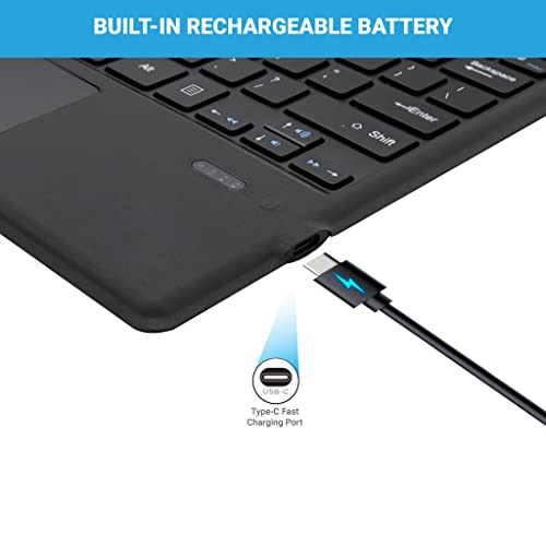 Concept Kart TECPHILE Bluetooth Keyboard Case for Microsoft Surface Pro 7 Plus (2021) / Pro 7 / Pro 6 / Pro 5 / Pro 4 / Pro 3 — Smart Touchpad, Rechargeable Battery, USB-C Charging, Magnetic Detachable Design - Image 5