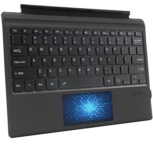 Concept Kart TECPHILE Bluetooth Keyboard Case for Microsoft Surface Pro 7 Plus (2021) / Pro 7 / Pro 6 / Pro 5 / Pro 4 / Pro 3 — Smart Touchpad, Rechargeable Battery, USB-C Charging, Magnetic Detachable Design - Image 1