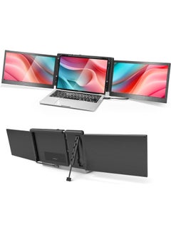 Alecewey P2 PRO Triple Portable Monitor for Laptop Screen, 13.3" FHD 1080p IPS Display, Type-C/PD/TF Support, M1/M2 MacBook, for 13.3"-16.5" Notebook Computers, Windows Phone