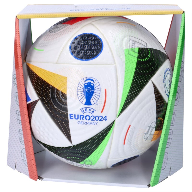 adidas Fussballliebe Euro 2024 FIFA Quality Pro Ball IQ3682, Unisex, Soccer Ball, White/Black/Glow Blue, 5 - Image 1