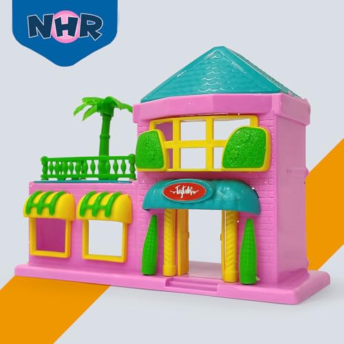 NHR Loving Family Doll House Play Set for Kids, 2 Storey Pretend Play Dollhouse with Furniture, Mini Dolls & Accessories, Role Play Toy for Girls (3+ Years) - Image 2