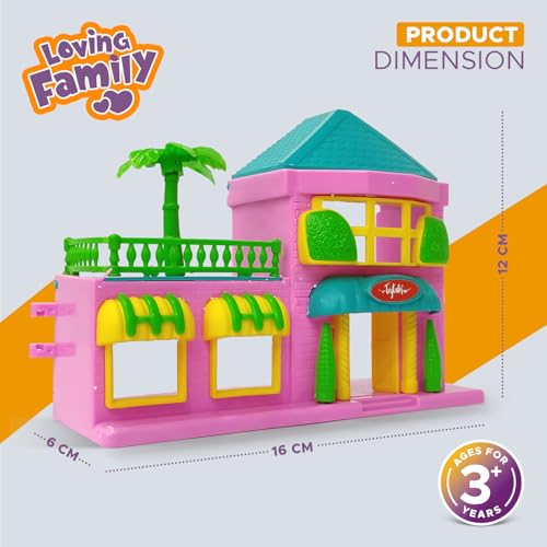 NHR Loving Family Doll House Play Set for Kids, 2 Storey Pretend Play Dollhouse with Furniture, Mini Dolls & Accessories, Role Play Toy for Girls (3+ Years) - Image 4
