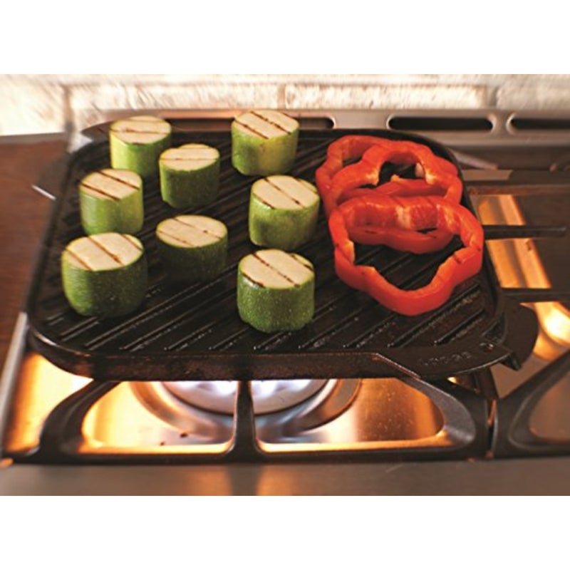 LSRG3 Cast Iron Single Burner Reversible Grill/Griddle, 10.5 inch, Black - Image 5