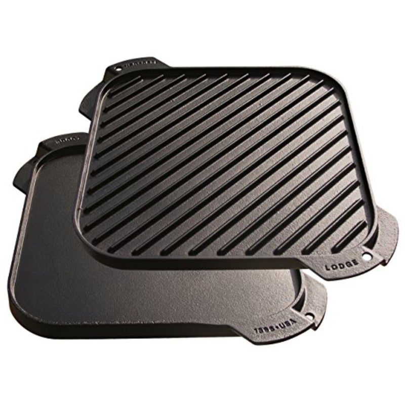 LSRG3 Cast Iron Single Burner Reversible Grill/Griddle, 10.5 inch, Black - Image 4