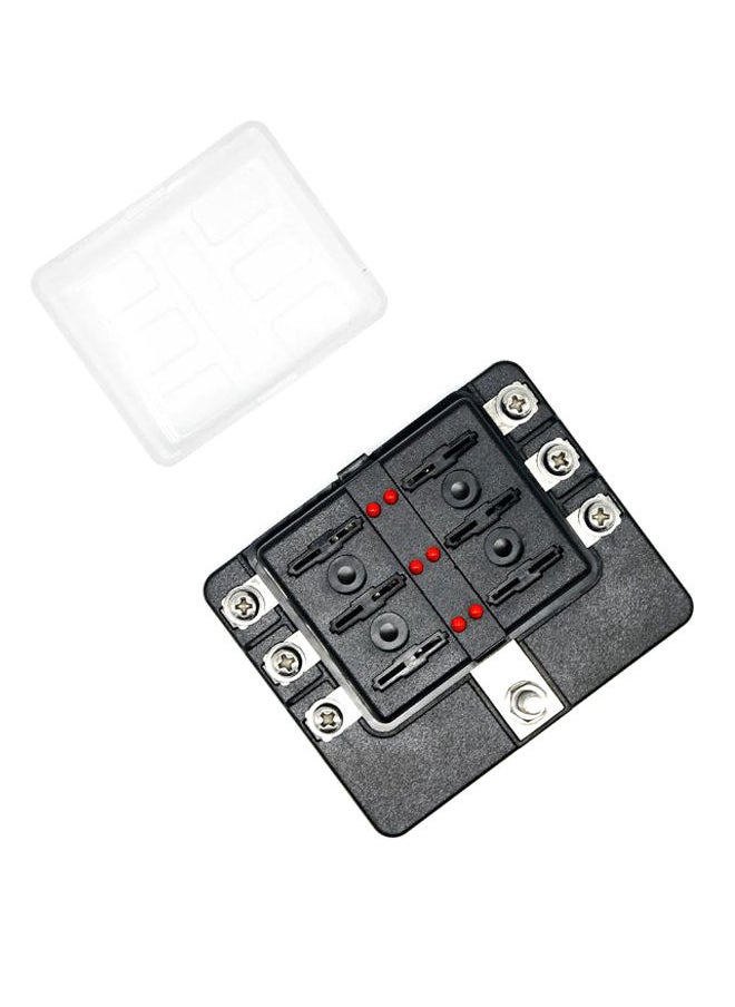 NIBEMINENT 6 Way Blade Fuse Box Holder With Led Warning Light  - Image 2