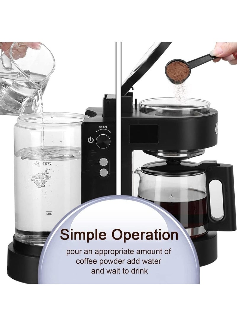 Generic - 3 in 1 Multifunction Tea and Coffee maker 800W with 600ML Detachable Water Tank,1.6 L 3 In 1 Coffee Machine For Instant Coffee Auto Shut Off Kitchen Tools - Image 1