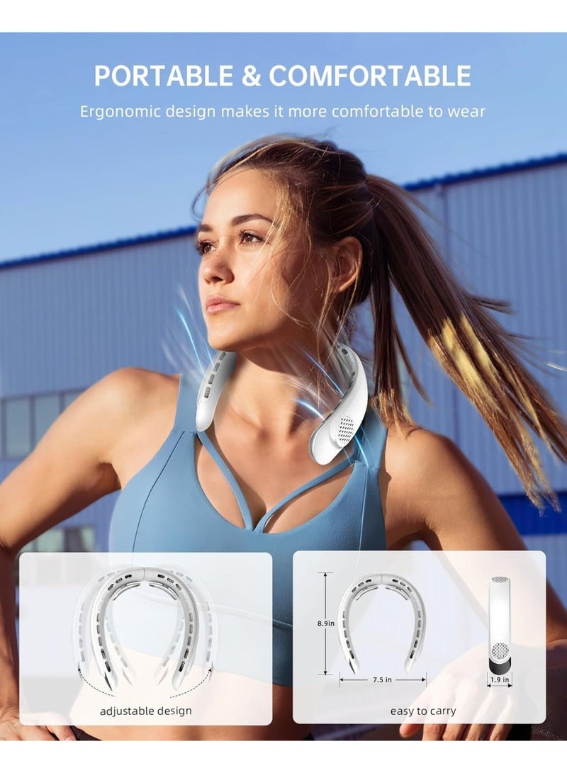 مروحة رقبة محمولة عالية الجودة، شاشة LED، مروحة يمكن ارتداؤها للأنشطة الخارجية، الرياضة، الحفلات الموسيقية، موقع العمل، الهدايا - Image 4