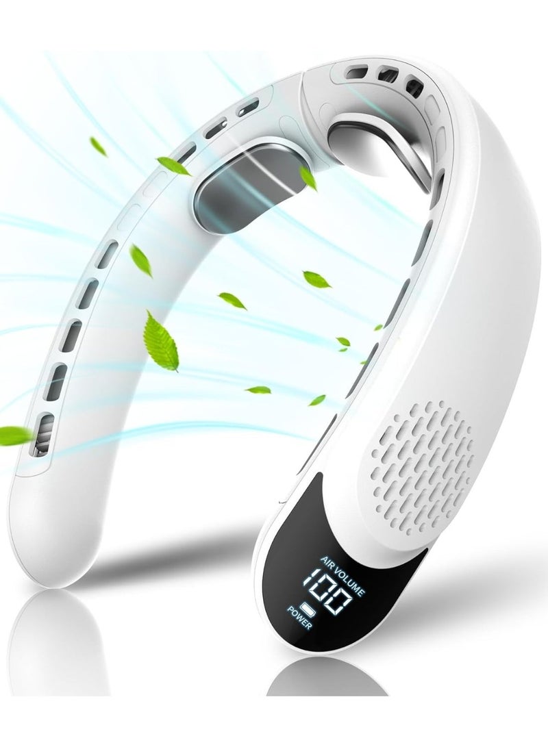 مروحة رقبة محمولة عالية الجودة، شاشة LED، مروحة يمكن ارتداؤها للأنشطة الخارجية، الرياضة، الحفلات الموسيقية، موقع العمل، الهدايا - Image 1