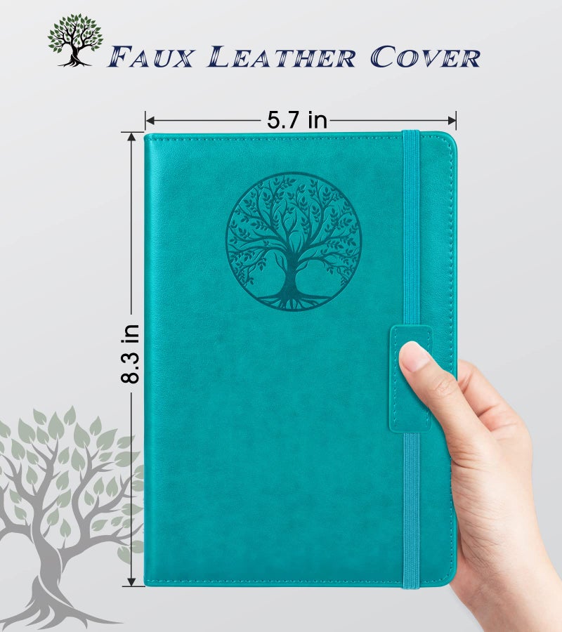Biuwory Lined Journal Notebook for Women Men,256 Pages A5 Hardcover Leather Journals for Writing,Travel,Business,Work & School,College Ruled Notebooks for Note Taking,Diary Notepad 5.7"Ã—8.3" (blue) - Image 2