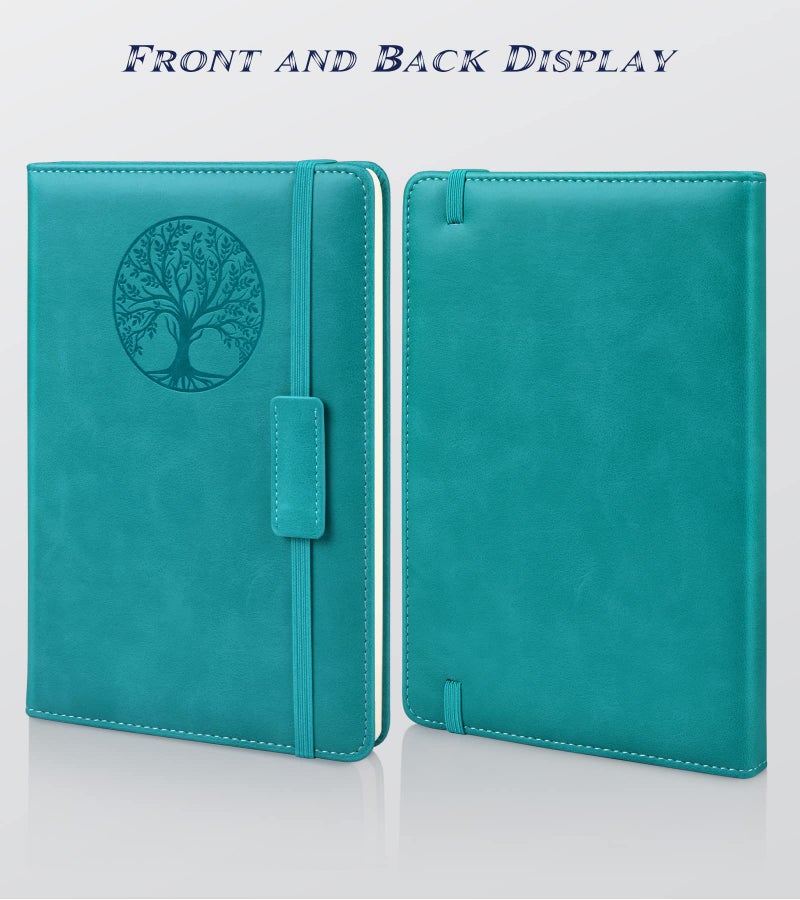 Biuwory Lined Journal Notebook for Women Men,256 Pages A5 Hardcover Leather Journals for Writing,Travel,Business,Work & School,College Ruled Notebooks for Note Taking,Diary Notepad 5.7"Ã—8.3" (blue) - Image 3
