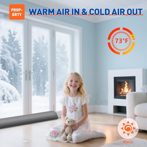 MAGZO Door Draft Stopper 36 Inches, Weighted Triangular Door Snake for Winter Noise Blocker with Hook Loops,Gray - Image 5