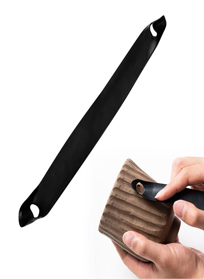 SYWAN Pottery Trimming Tool, Double-Ends Clay Sculpting Tools Carbon Steel Mud Tool Clay Pottery Modelling Carving Tool for Scraping/Texturing Easy to Use Modeling (S) - Image 1